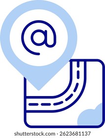 Entwurf des Vektorsymbols "At Line"