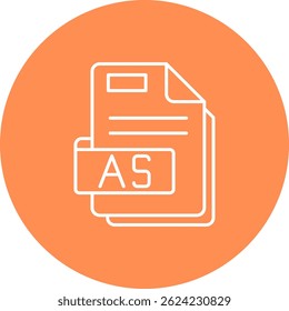 As Line vector Icon Design