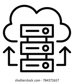 Line vector icon design of data aggregation