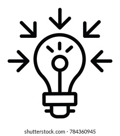 Line vector icon design of idea
