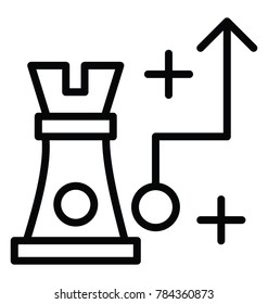 Line vector icon design of marketing strategy