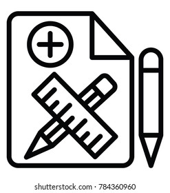 Line vector icon design of new project