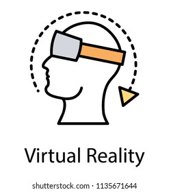 
line vector icon design of smart glasses symbolic of virtual reality environment
