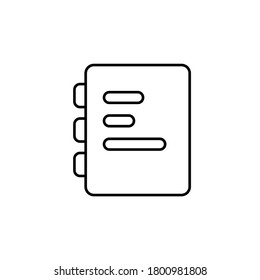 Documento de icono del vector de línea. Icono de vector de contorno