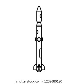 Line vector icon elements of aerospace research program multistage rocket. Cartoon style rocket, astronaut adventure. Illustration and element for design. Space investigations. Galaxy. Clipart logo.