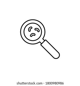 Line vector icon germs, lab research. Outline vector icon