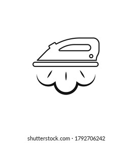 Line vector icon ironing, steaming . Outline vector icon