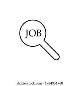 Line vector icon job, search. Outline vector icon