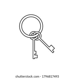 Line vector icon Keys. Outline vector icon
