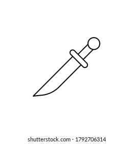 Line vector icon knife. Outline vector icon