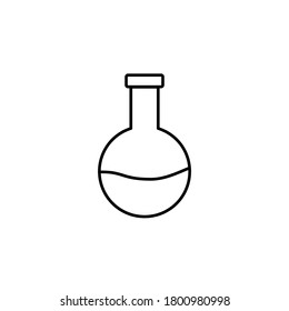 Line vector icon lab glassware. Outline vector icon