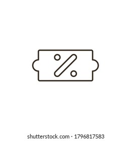 Line vector icon label, price, sale. Outline vector icon