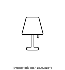 Line vector icon lamp. Outline vector icon