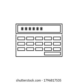 Line vector icon Lock, password. Outline vector icon