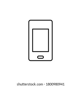 Line vector icon mobile. Outline vector icon