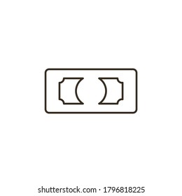 Line vector icon money, dollar. Outline vector icon