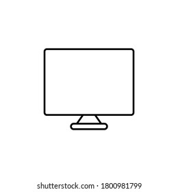 Line vector icon monitor, computer. Outline vector icon