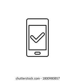 Icono de vector de línea, marca. Icono de vector de contorno