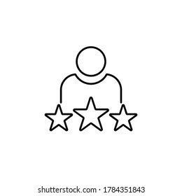 Clasificación de iconos del vector de línea. Icono de vector de contorno