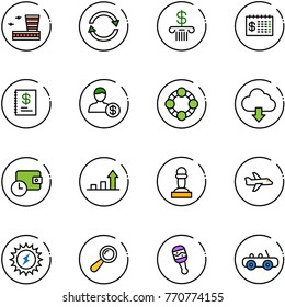 line vector icon set - airport building vector, exchange, bank, finance calendar, annual report, account, friends, download cloud, wallet time, growth arrow, pawn, plane, sun power, beanbag, toy car