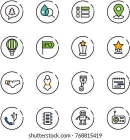 line vector icon set - merry christmas message vector, blood test, menu, map pin, air balloon, ipo, award, swimsuit, piston, terms plan, phone, chip, robot, radio
