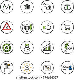 line vector icon set - monero vector, bank, card pay, purse, airport road sign, group, like, cart, target, manager, growth, career, win, star man, photo, information exchange