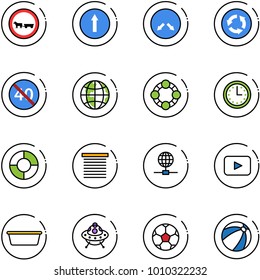 line vector icon set - no cart horse vector road sign, only forward, detour, circle, end minimal speed limit, globe, friends, time, chart, jalousie, playback, basin, ufo toy, soccer ball, beach