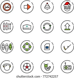 line vector icon set - no smoking sign vector, right arrow, christmas tree, santa claus, ski, doctor hat, exchange, uplooad, group, friends, sim, scythe, protect glass, soccer ball, toy caterpillar