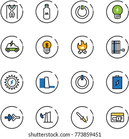 line vector icon set - pull ups vector, milk, standby, idea, electric car, business, fire, sun panel, power, water plant, button, battery, connect, oil derrick, soldering iron, generator