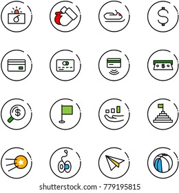 line vector icon set - terrorism vector, gloves, snowmobile, dollar, credit card, tap pay, cash, money search, flag, growth, pyramid, first satellite, yoyo, paper plane, basketball