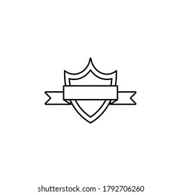 Line vector icon sewn, sewn up, tape. Outline vector icon