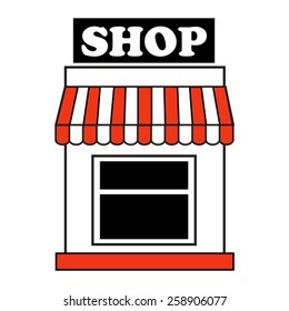 line vector icon of shop