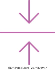line vector icon of simple forms of arrow