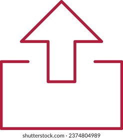 line vector icon of simple forms of arrow
