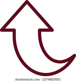 line vector icon of simple forms of arrow