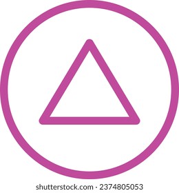 line vector icon of simple forms of arrow