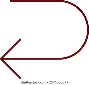 line vector icon of simple forms of arrow