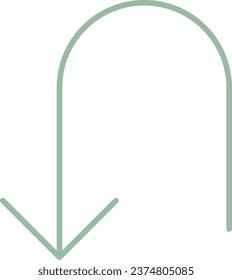 line vector icon of simple forms of arrow