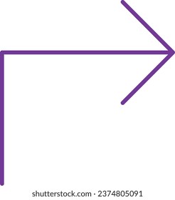 line vector icon of simple forms of arrow