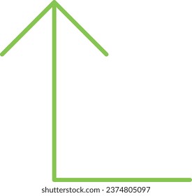 line vector icon of simple forms of arrow