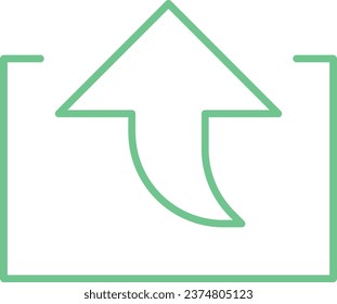 line vector icon of simple forms of arrow