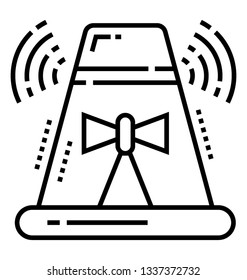 Line vector icon of siren 