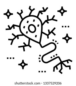 Line vector icon of sperm transfer, 