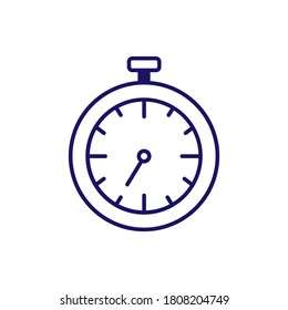 Line vector icon of stopwatch 