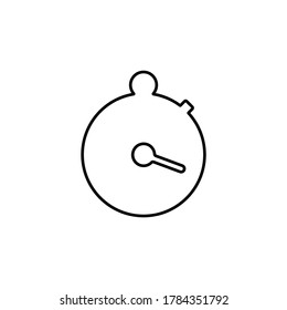 Line vector icon stopwatch. Outline vector icon