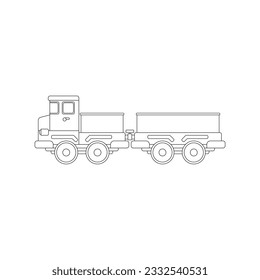 Line vector icon with toys car. Engaging and interactive toys that spark creativity and imagination. Designed for kids. Encourage playtime and ignite the joy of discovery with popular children's toys.