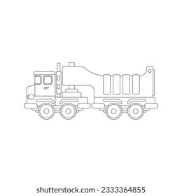 Line vector icon with toys car. Engaging and interactive toys that spark creativity and imagination. Designed for kids. Encourage playtime and ignite the joy of discovery with popular children's toys.