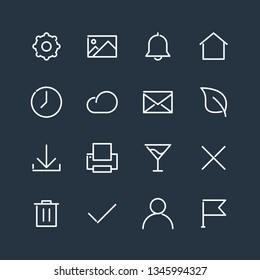 Line vector icons for web and mobile