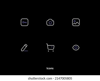 Iconos vectoriales de línea para sitios web y dispositivos móviles