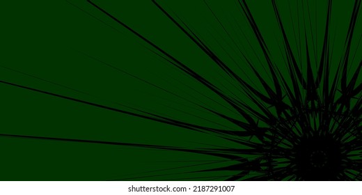 Ilustración del vector de línea. Fuegos artificiales. Rayos estelares. Textura moderna. Fondo oscuro. Explosión. Plantilla de diseño para carátula de portada de carteles publicitarios. Web de textura abstracta verde negro. Fondo